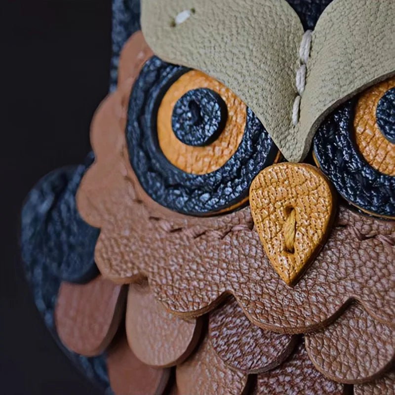 Handcrafted Owl Leather Bag Charm | Keychain | Premium Quality | Unique and Sophisticated Design - shewearing
