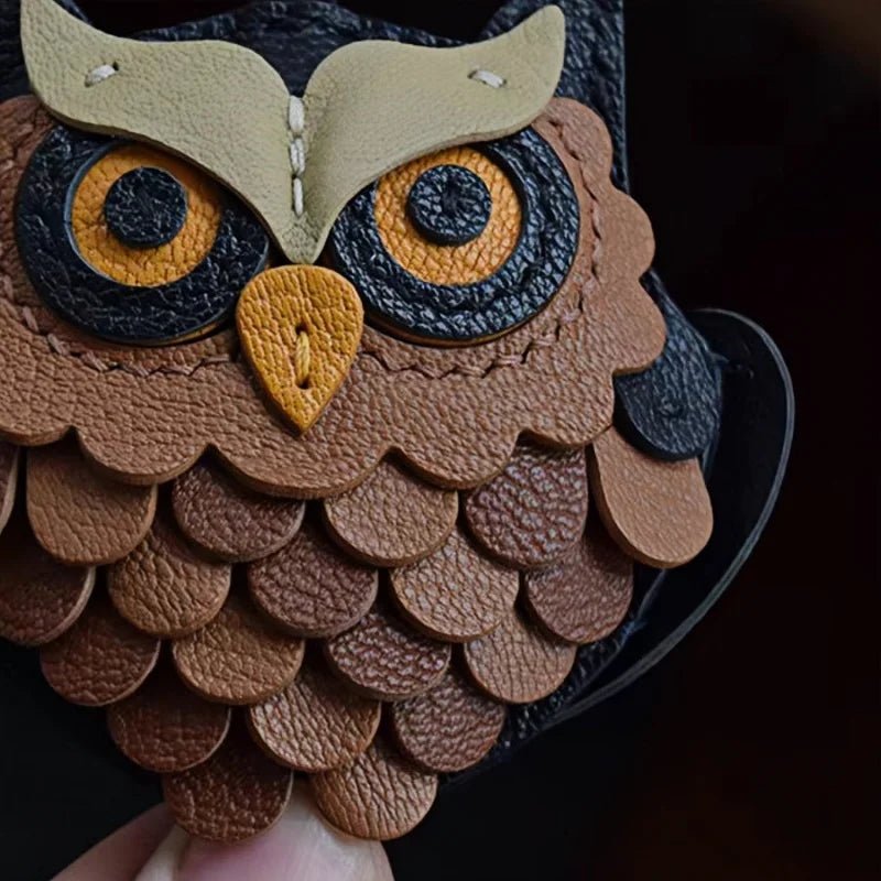 Handcrafted Owl Leather Bag Charm | Keychain | Premium Quality | Unique and Sophisticated Design - shewearing