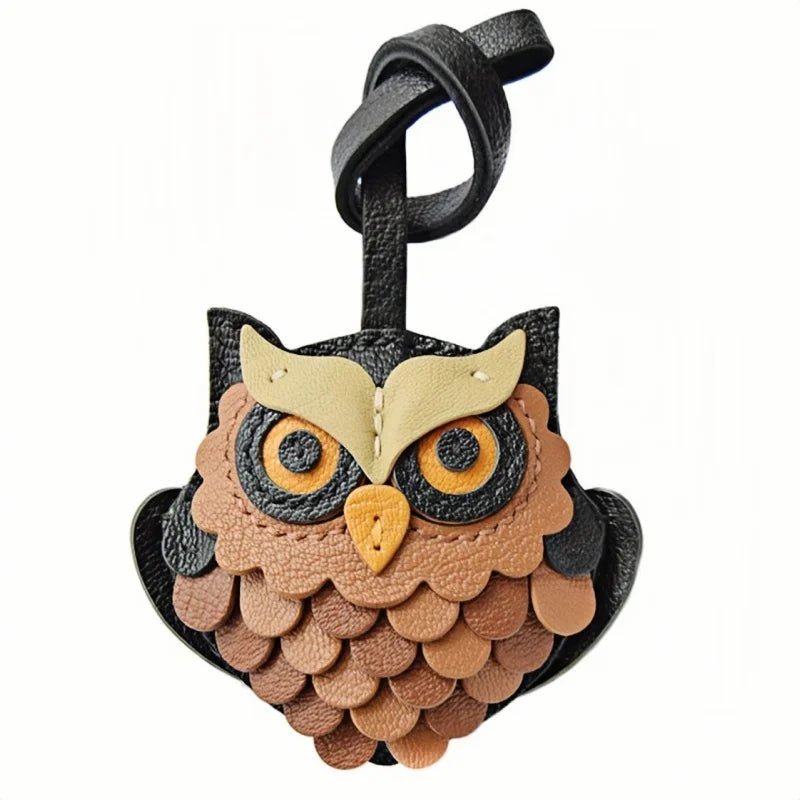 Handcrafted Owl Leather Bag Charm | Keychain | Premium Quality | Unique and Sophisticated Design - shewearing