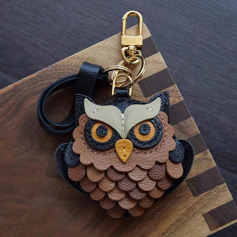 Handcrafted Owl Leather Bag Charm | Keychain | Premium Quality | Unique and Sophisticated Design - shewearing