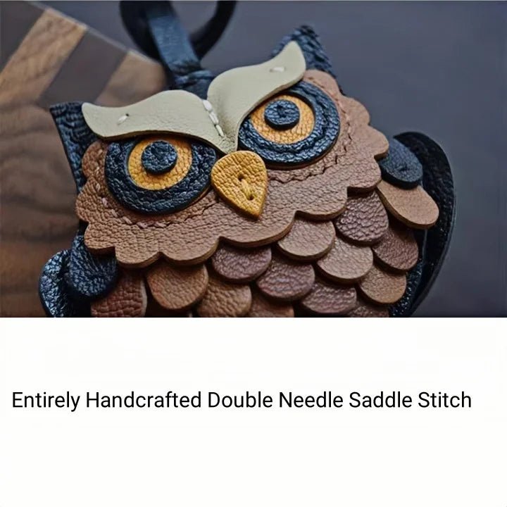 Handcrafted Owl Leather Bag Charm | Keychain | Premium Quality | Unique and Sophisticated Design - shewearing