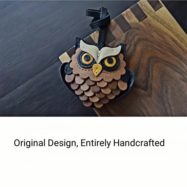 Handcrafted Owl Leather Bag Charm | Keychain | Premium Quality | Unique and Sophisticated Design - shewearing