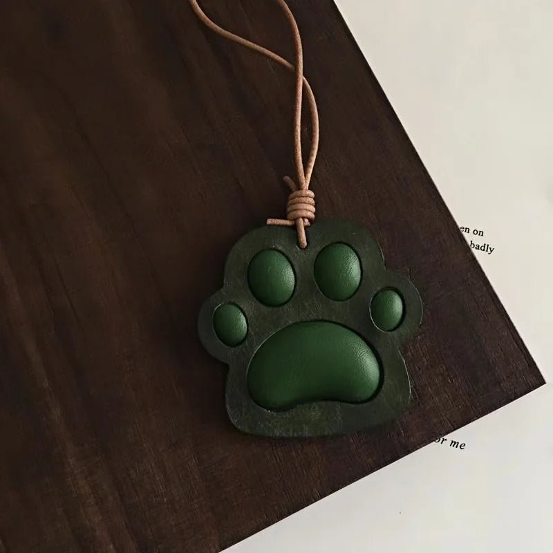 Handcrafted Vegetable - Tanned Leather Paw Charm – Cat & Dog Paw Bag Charm, Unique Gift for Pet Lovers - shewearing