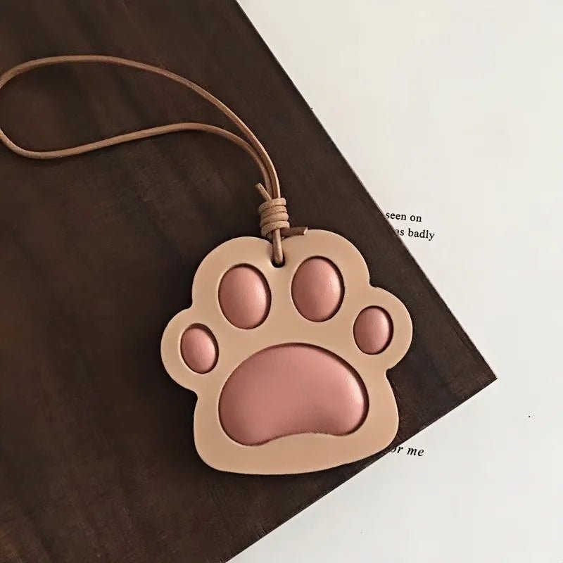 Handcrafted Vegetable - Tanned Leather Paw Charm – Cat & Dog Paw Bag Charm, Unique Gift for Pet Lovers - shewearing