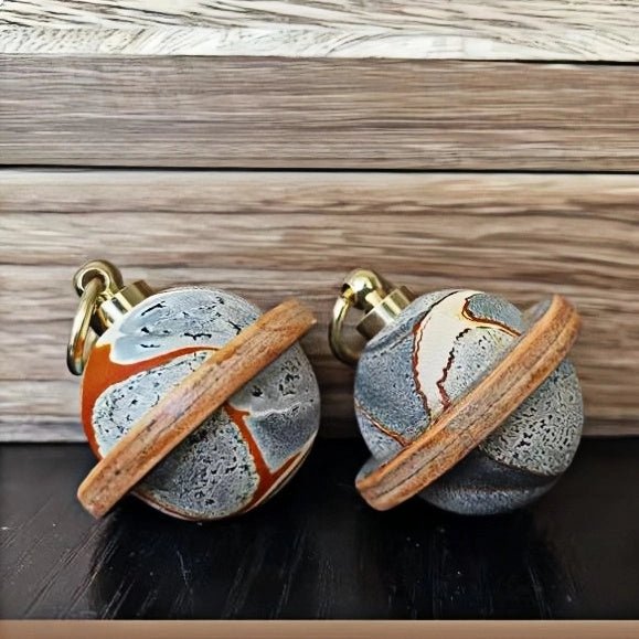 Landing Planet Bell Bag Charm Handcrafted Full - Grain Leather, Bell - Shaped Planetary Charm for Keys or Bags, Unique Gift for All - shewearing