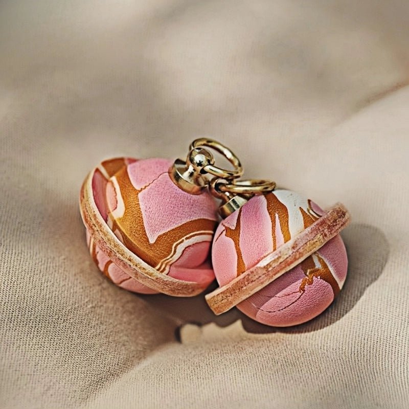 Landing Planet Bell Bag Charm Handcrafted Full - Grain Leather, Bell - Shaped Planetary Charm for Keys or Bags, Unique Gift for All - shewearing