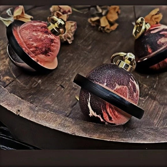 Landing Planet Bell Bag Charm Handcrafted Full - Grain Leather, Bell - Shaped Planetary Charm for Keys or Bags, Unique Gift for All - shewearing