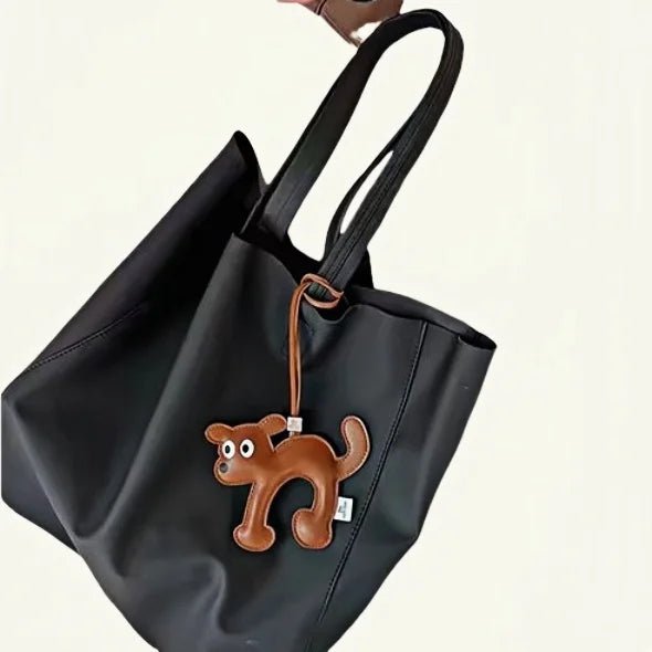 Leather Bag Charm – Playful Orange Cat Keychain Doll for Couples and Festive Gifting - shewearing