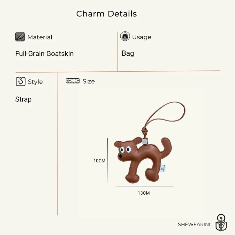Leather Bag Charm – Playful Orange Cat Keychain Doll for Couples and Festive Gifting - shewearing