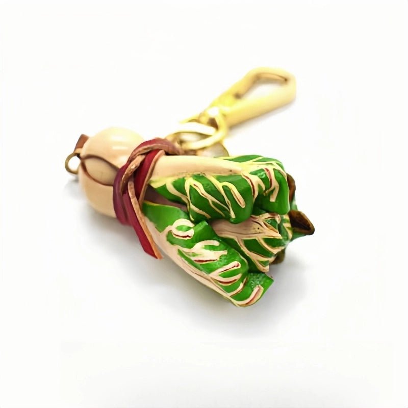 Leather Cabbage Charm – Fun Vegetable Bag Accessory, Full - Grain Cowhide, Keychain and Bookmark, Creative Design for Everyday Use - shewearing