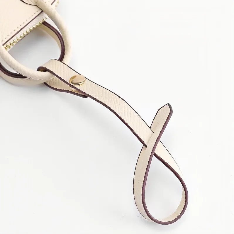 Mini Bag Charm – Vintage Car Design Full - Grain Leather Key Accessory - shewearing