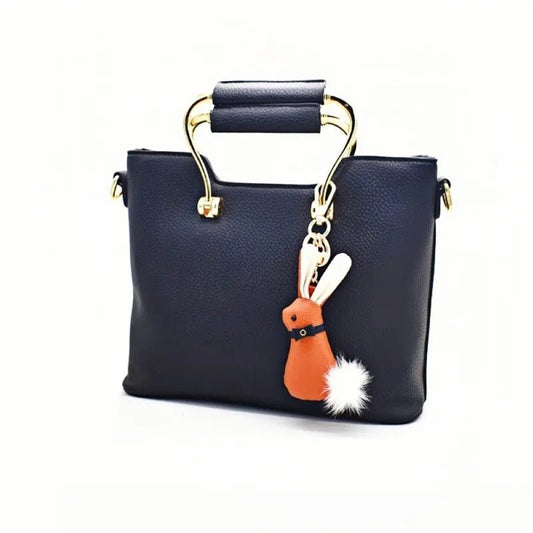 Nordic Bunny Leather Bag Charm – Handmade Full - Grain Leather Keychain | Whimsical Rabbit Pendant | Backpack & Handbag Decoration - shewearing