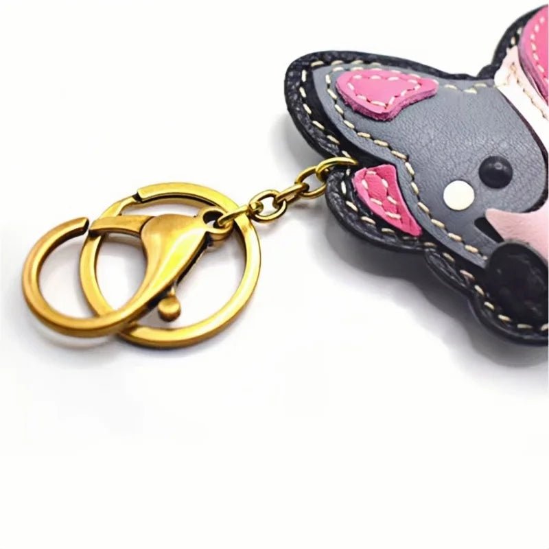 Nordic - Style Corgi Leather Bag Charm – Handmade Full - Grain Cowhide Puppy Keychain | Car Pendant & Trendy Bookmark | Cute Zodiac Dog Accessory - shewearing