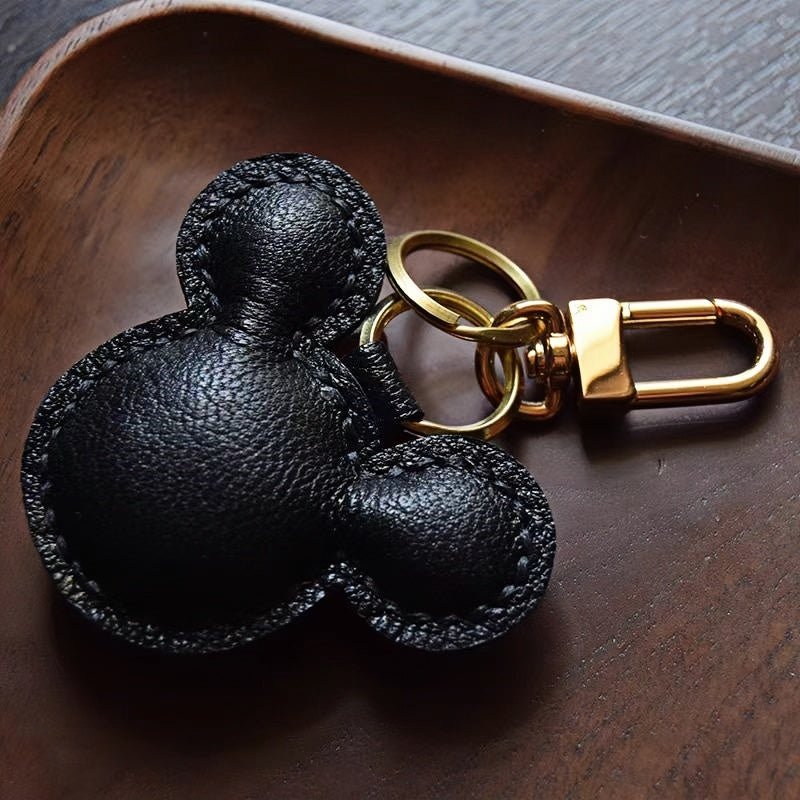 Original Design Mouse - Inspired Bag Charm | Handmade Genuine Leather with Classic Monogram | Elegant Gift for Her - shewearing