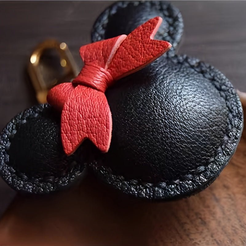 Original Design Mouse - Inspired Bag Charm | Handmade Genuine Leather with Classic Monogram | Elegant Gift for Her - shewearing