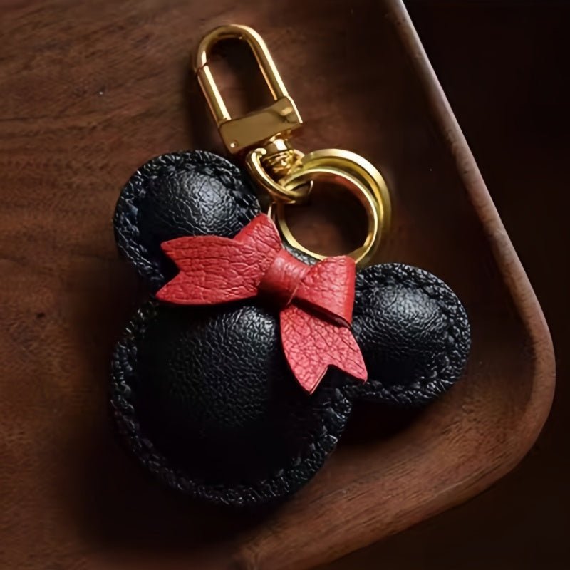 Original Design Mouse - Inspired Bag Charm | Handmade Genuine Leather with Classic Monogram | Elegant Gift for Her - shewearing