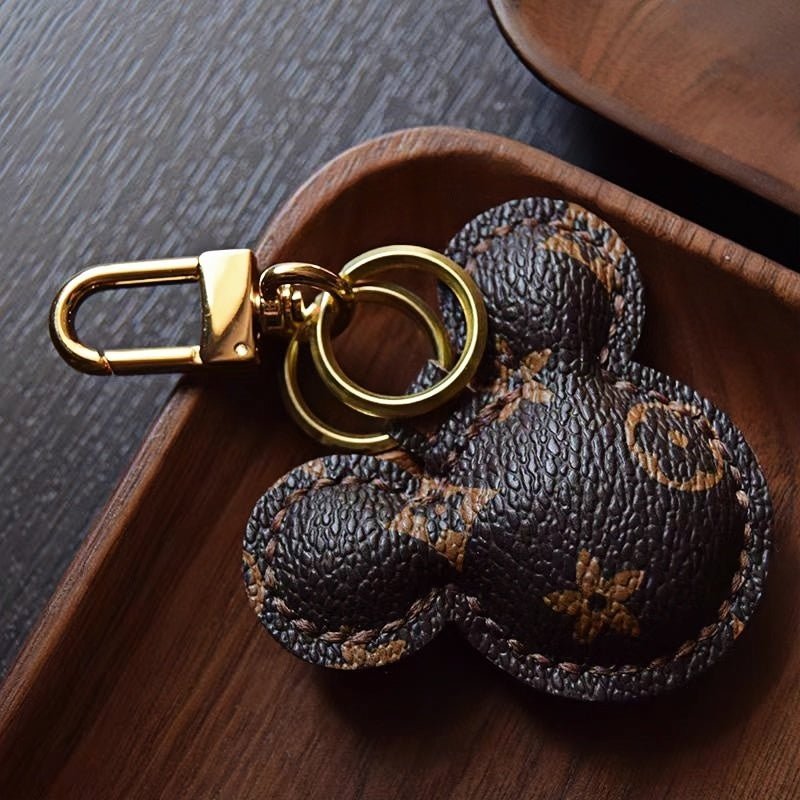 Original Design Mouse - Inspired Bag Charm | Handmade Genuine Leather with Classic Monogram | Elegant Gift for Her - shewearing