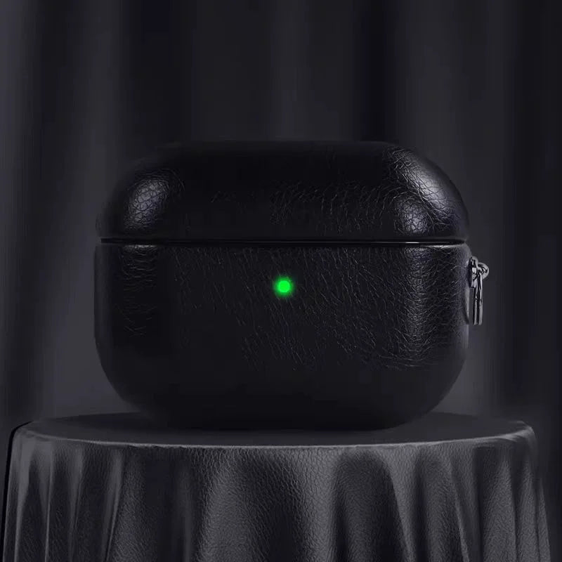 Premium Crazy Horse Leather AirPods Pro 2 Case – Handcrafted Protective Cover for Apple AirPods 4, Wireless Charging Compatible - shewearing