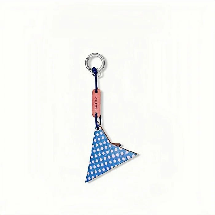 Premium Leather Printed Paper Airplane Charm – Creative and Minimalist Keychain and Bag Accessory Perfect for Holiday Gifting - shewearing