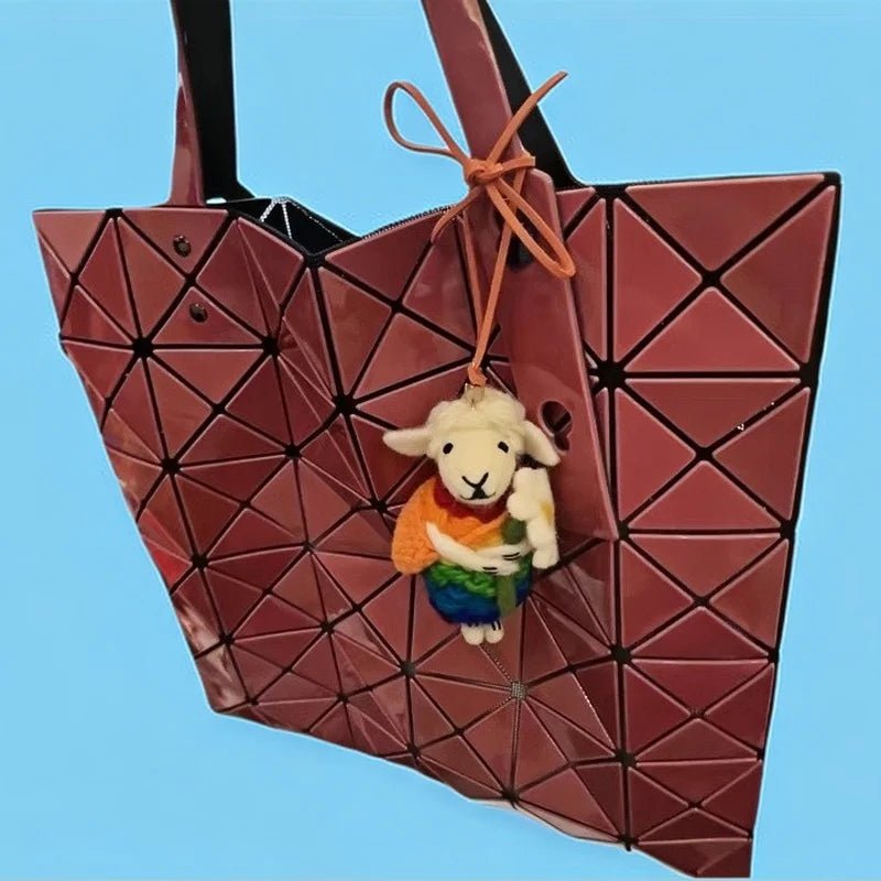 Rainbow Hug Sheep Wool Charm – Handmade Felted Bag Pendant | Soft Gift of Light & Warmth - shewearing