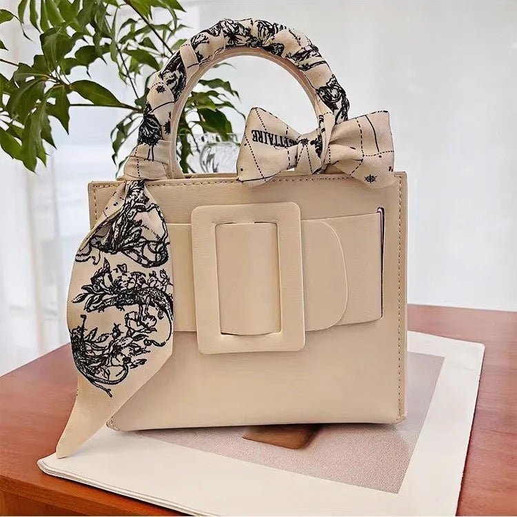 Twilly Scarf Noir & Ivory Vintage 100% Silk Bag Handle Ribbon, Wrist & Hair Scarf, 5×97cm Silk Twilly Scarf - shewearing