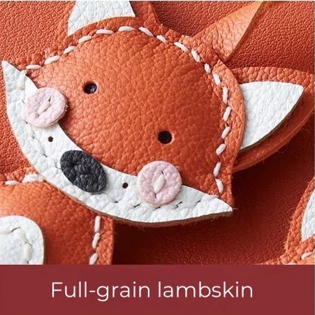 Whimsical Fox Leather Bag Charm – Handmade Full - Grain Lambskin Keychain | Playful Animal Pendant | Cute Gift for Handbags & Backpacks - shewearing