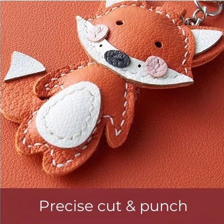 Whimsical Fox Leather Bag Charm – Handmade Full - Grain Lambskin Keychain | Playful Animal Pendant | Cute Gift for Handbags & Backpacks - shewearing